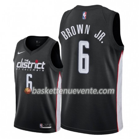 Maillot Basket Washington Wizards Troy Brown Jr. 6 2018-19 Nike City Edition Noir Swingman - Homme